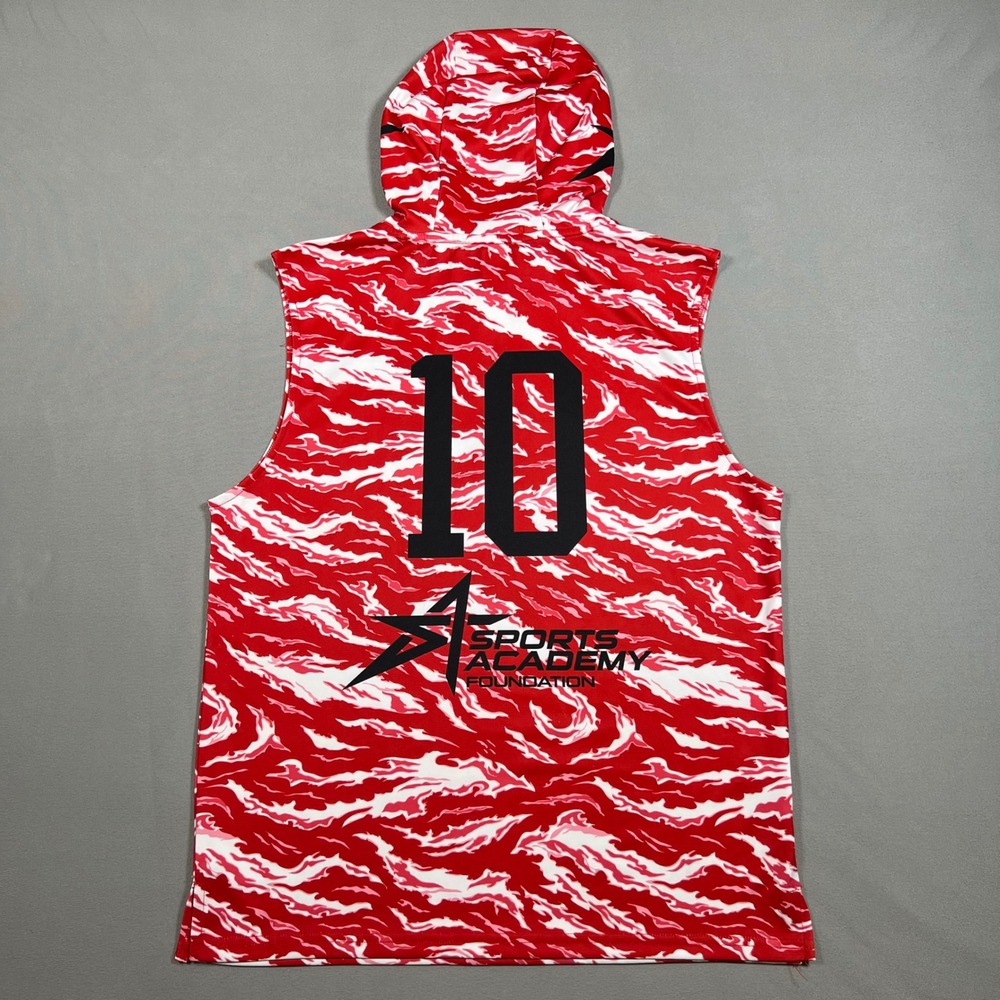 Legends Sports Academy Foundation Red Tiger Camo Sleeveless Hoodie XL Youth